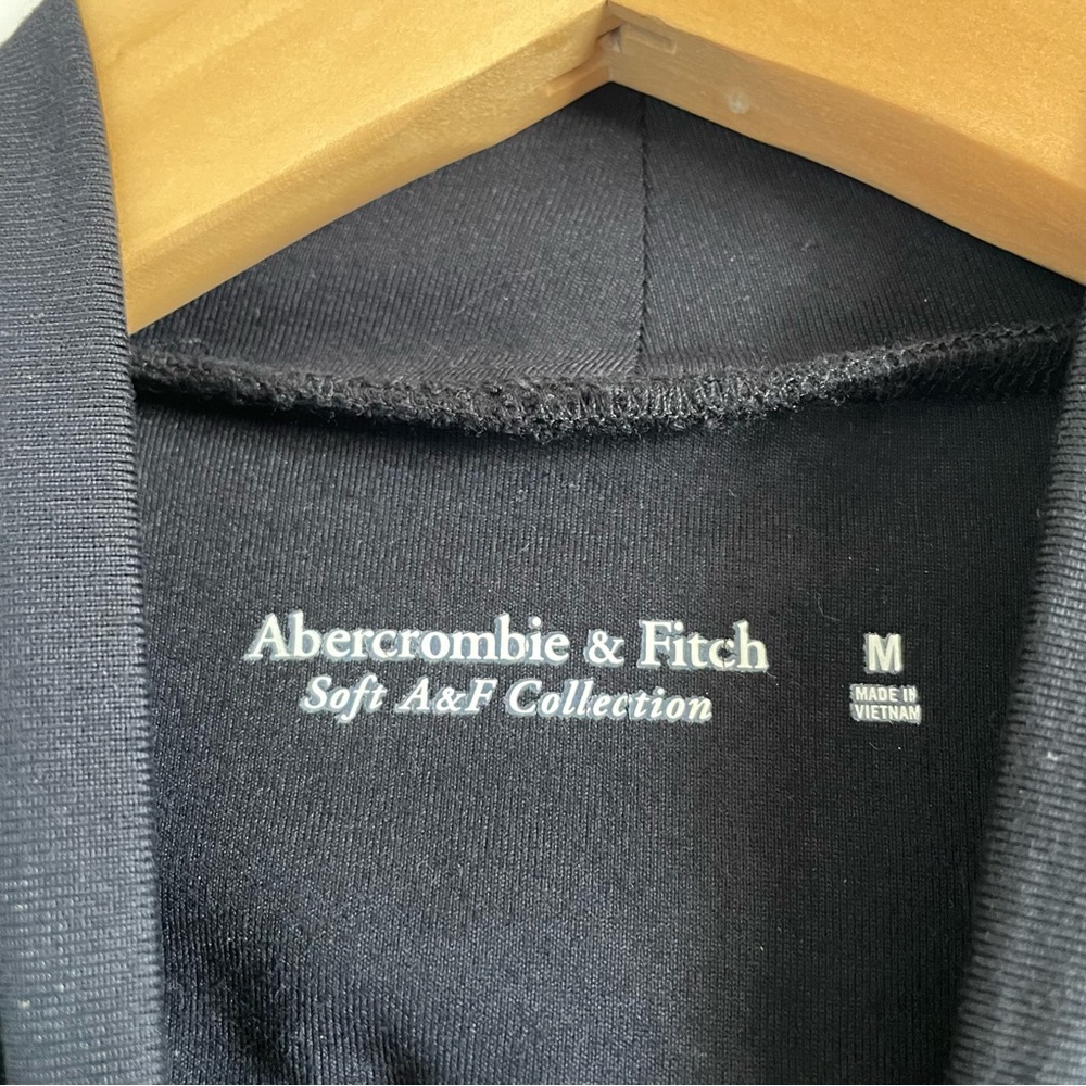 Abercrombie & Fitch Soft Collection Long Sleeve Bodysuit Womens M Black Cutout - Picture 4 of 15